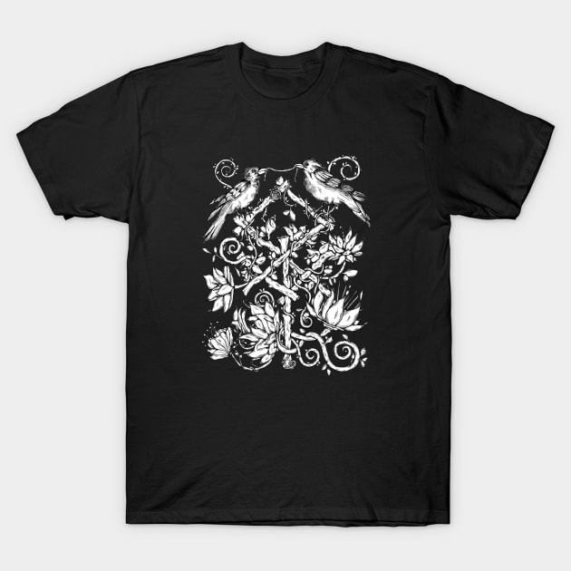 Ravens & Runes T-Shirt by NicoleWhelan